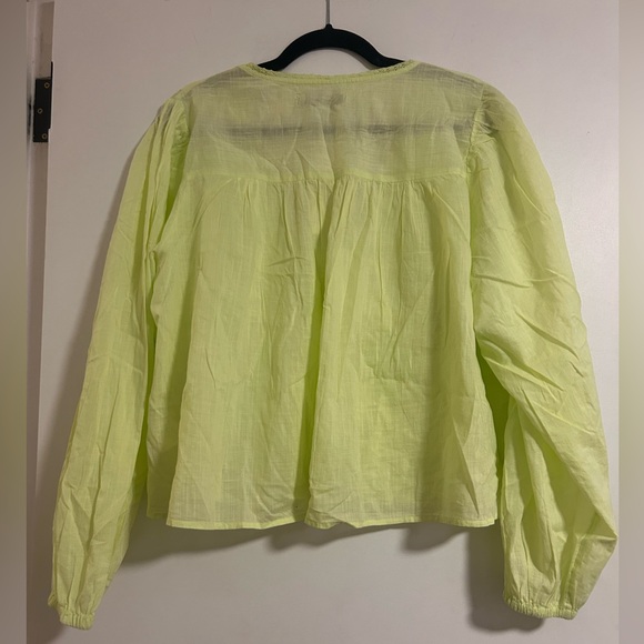 NWT Urban Outfitters Janie Puff Sleeve Blouse, XL - Picture 5 of 10